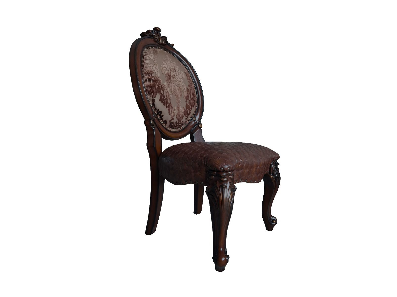 Versailles - Side Chair, alternate view 7 with leather upholstery