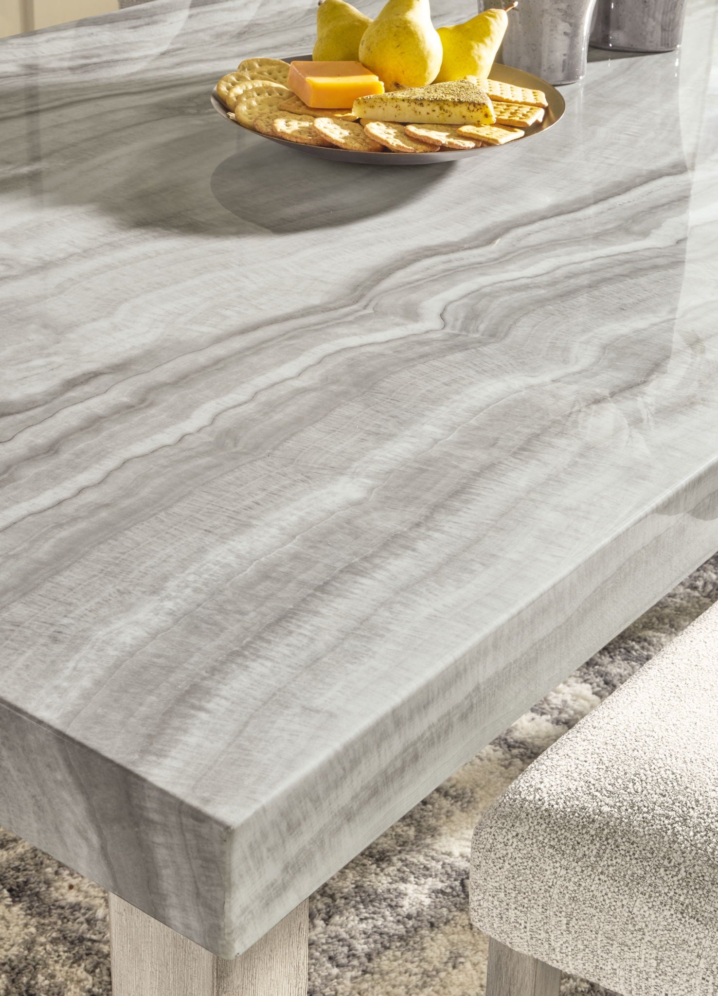 Larawyn - Dining Room Table, alternate view 7 with marble