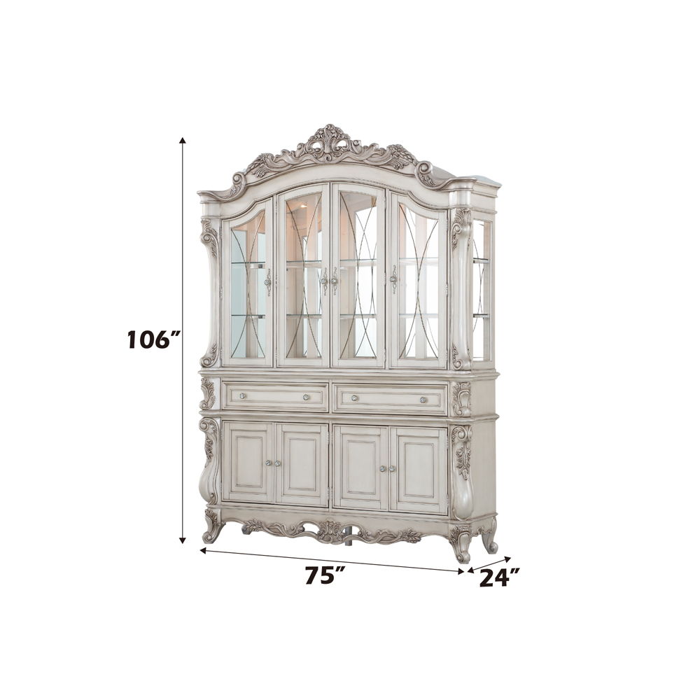 Gorsedd - Buffet & Hutch - Golden Ivory, alternate view 8 with wood construction