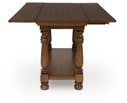 Sturlayne - Flip Top Sofa Table - Brown, alternate view 6 with wood construction
