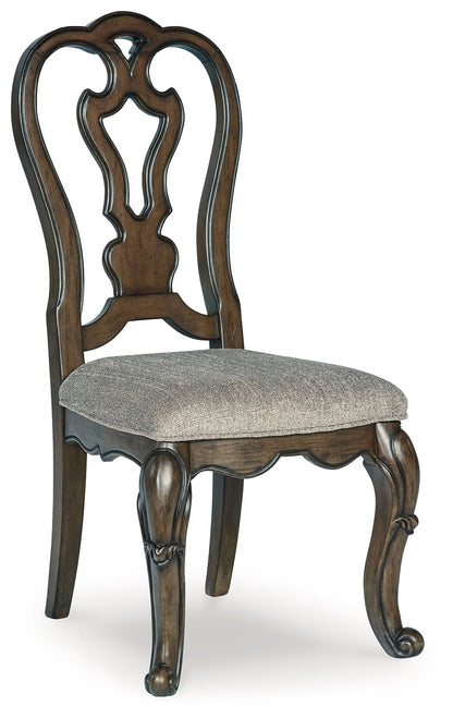 Maylee - 11 Pc. - Dining Extension Table, 4 Side Chairs, 2 Arm Chairs, Storage, alternate view 6 with chenille upholstery