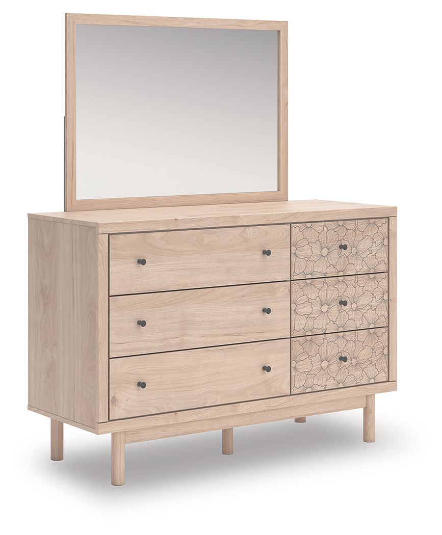 Arloster - Six Drawer Dresser, alternate view 2 with wood construction