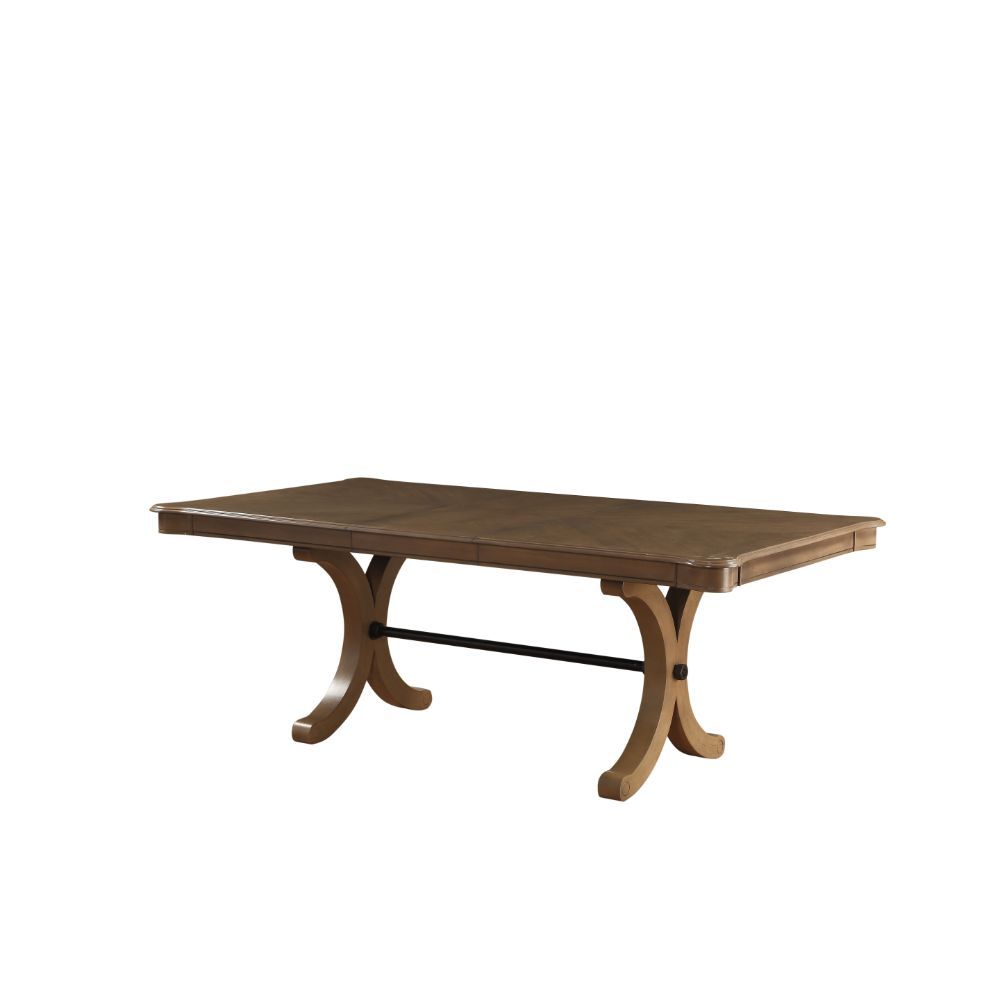 Harald - Dining Table - Gray Oak, product view with solid wood