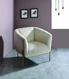 Carlson - Accent Chair, alternate view 2 with velvet upholstery