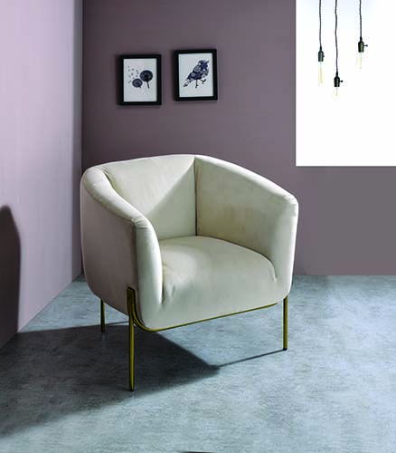 Carlson - Accent Chair, alternate view 2 with velvet upholstery
