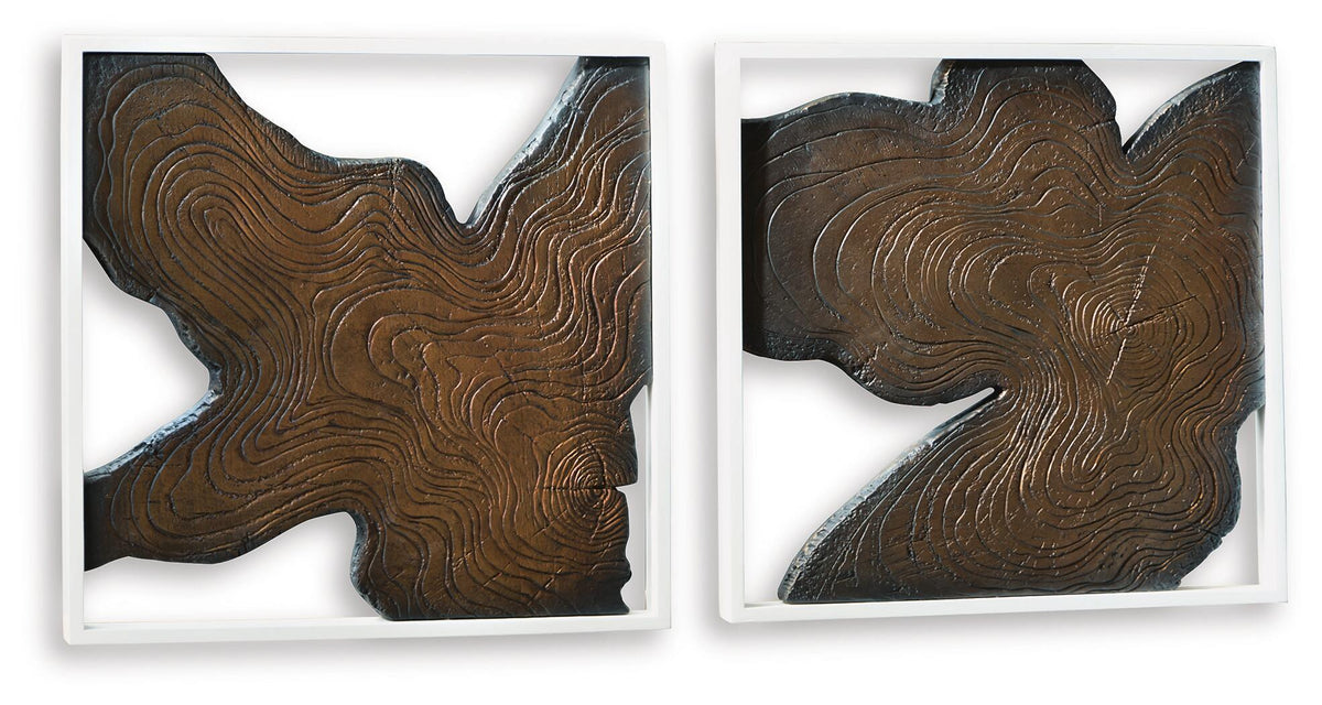 Landley Wall Decor Set (Set of 2) Brown / White, gallery image 6