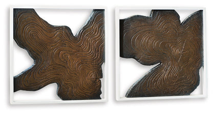 Landley Wall Decor Set (Set of 2) Brown / White, gallery image 6