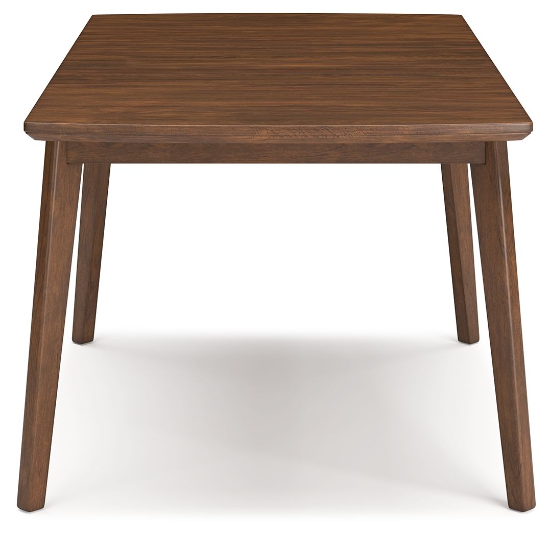 Lyncott - Rectangular Dining Room Butterfly Extension Table - Brown, alternate view 6 with wood construction