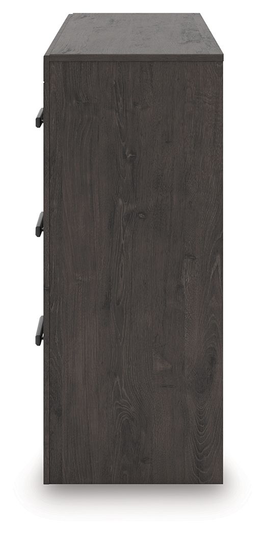 Prendonea - Six Drawer Dresser - Charcoal, alternate view 6 with linen fabric