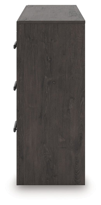 Prendonea - Six Drawer Dresser - Charcoal, alternate view 6 with linen fabric