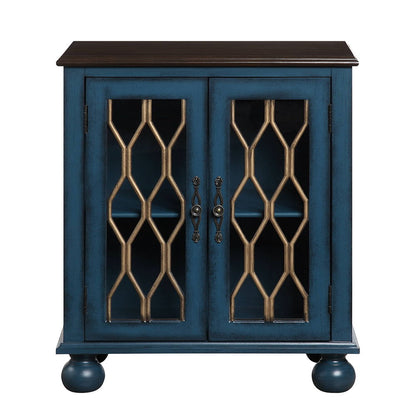 Lassie - Console Cabinet - Antique Blue, alternate view 3 with wood construction
