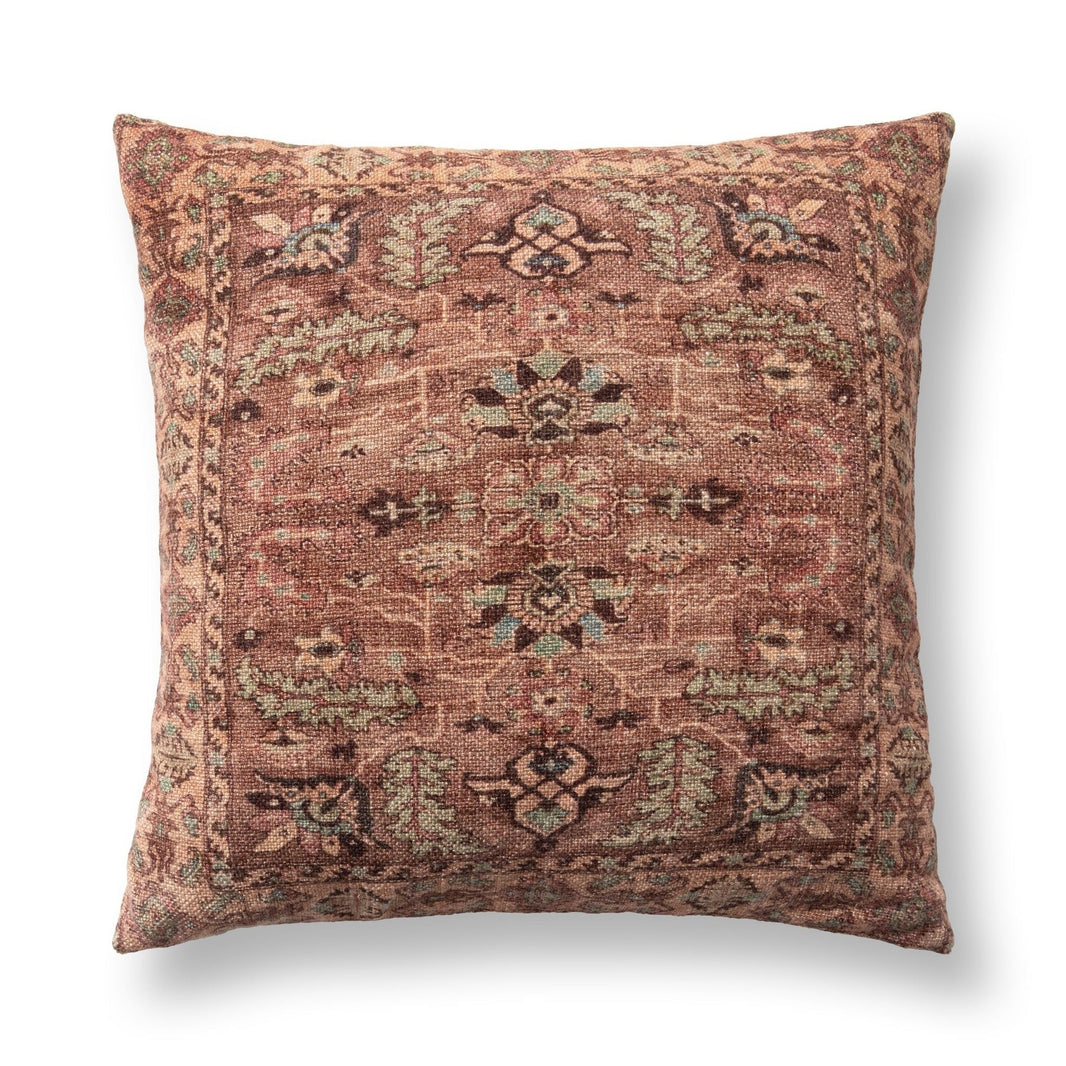 Medley - 22" x 22" Pillow - Multi / Olive Green