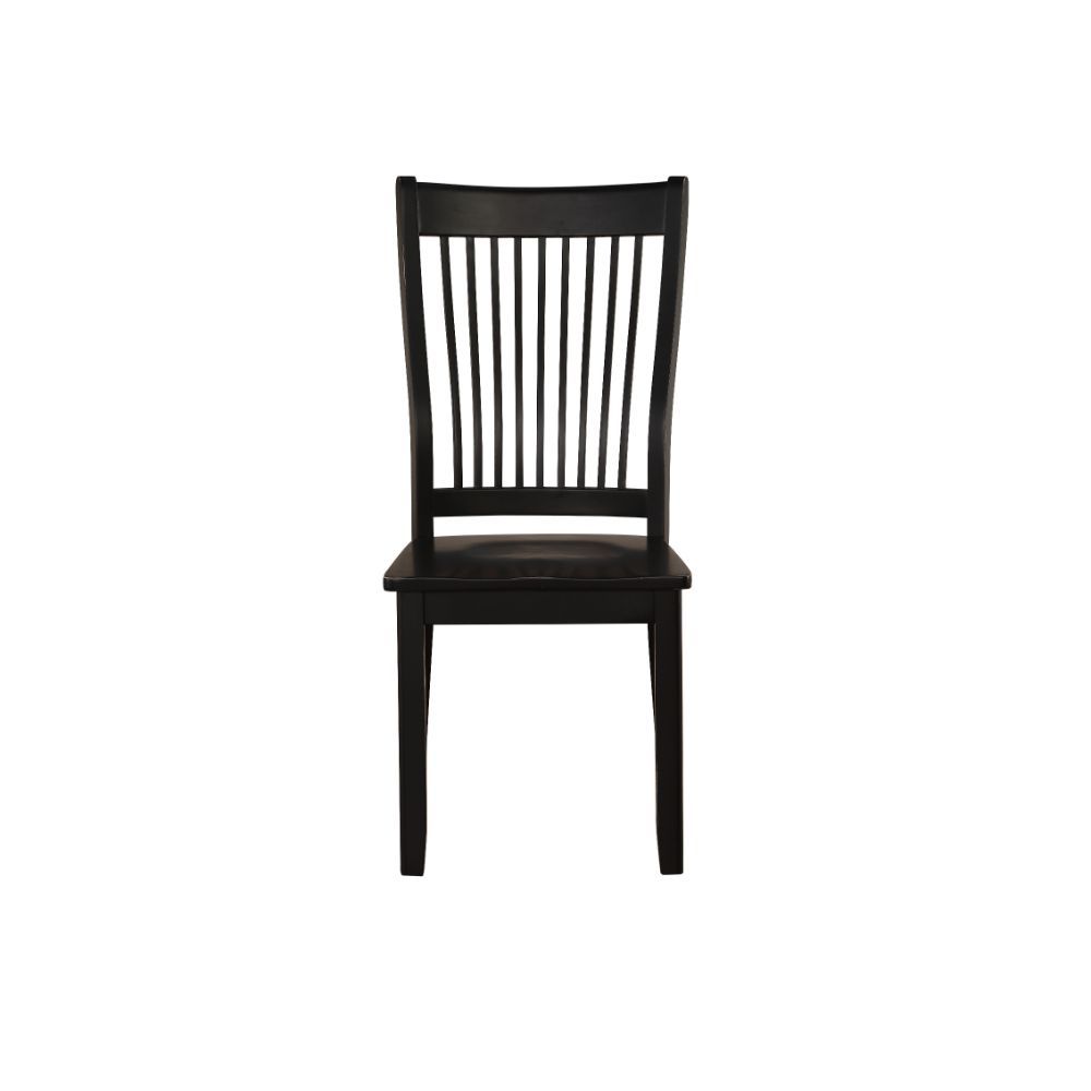 Renske - Side Chair (Set of 2) - Black, alternate view 4 with wood construction