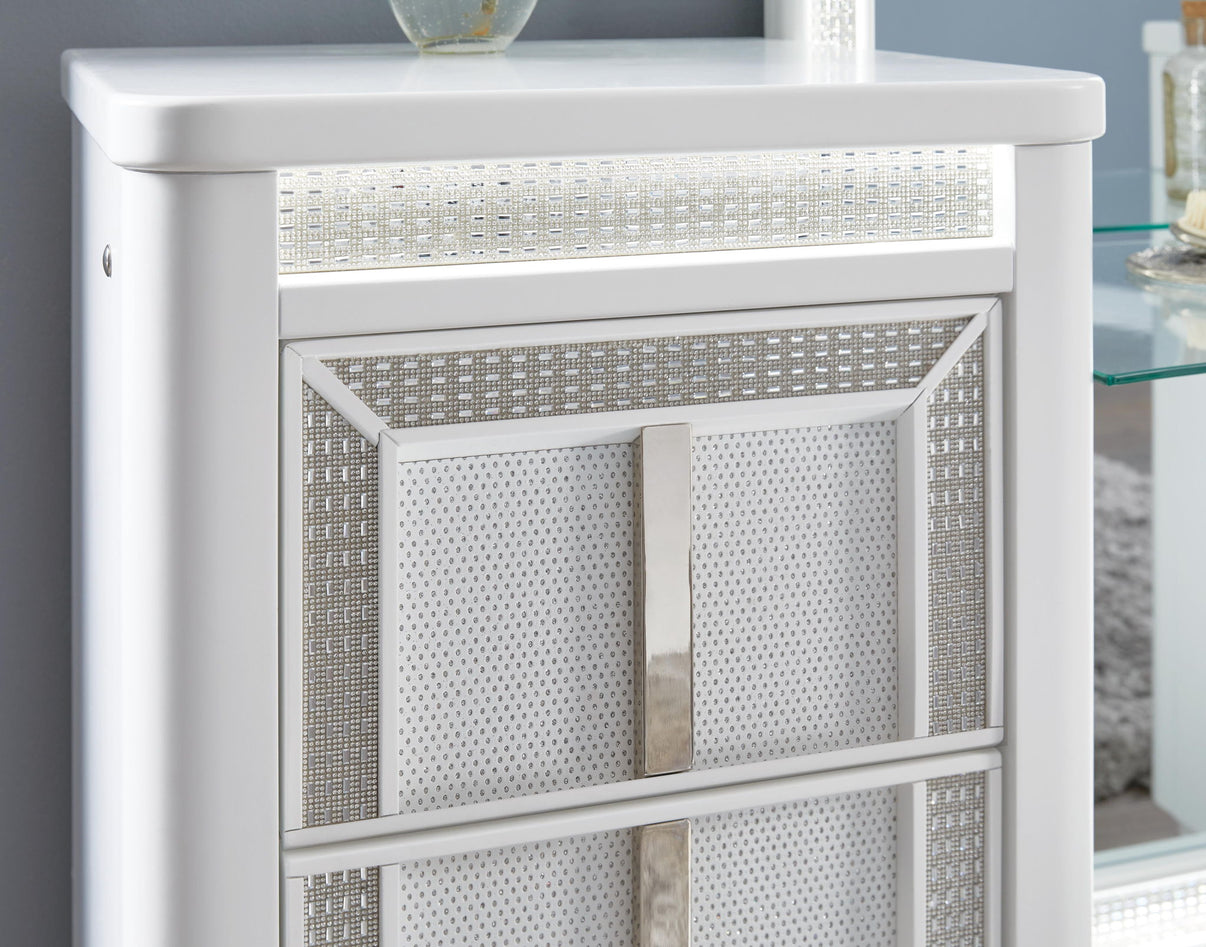 Chalanna - Vanity With Mirror - White, alternate view 7 with solid wood