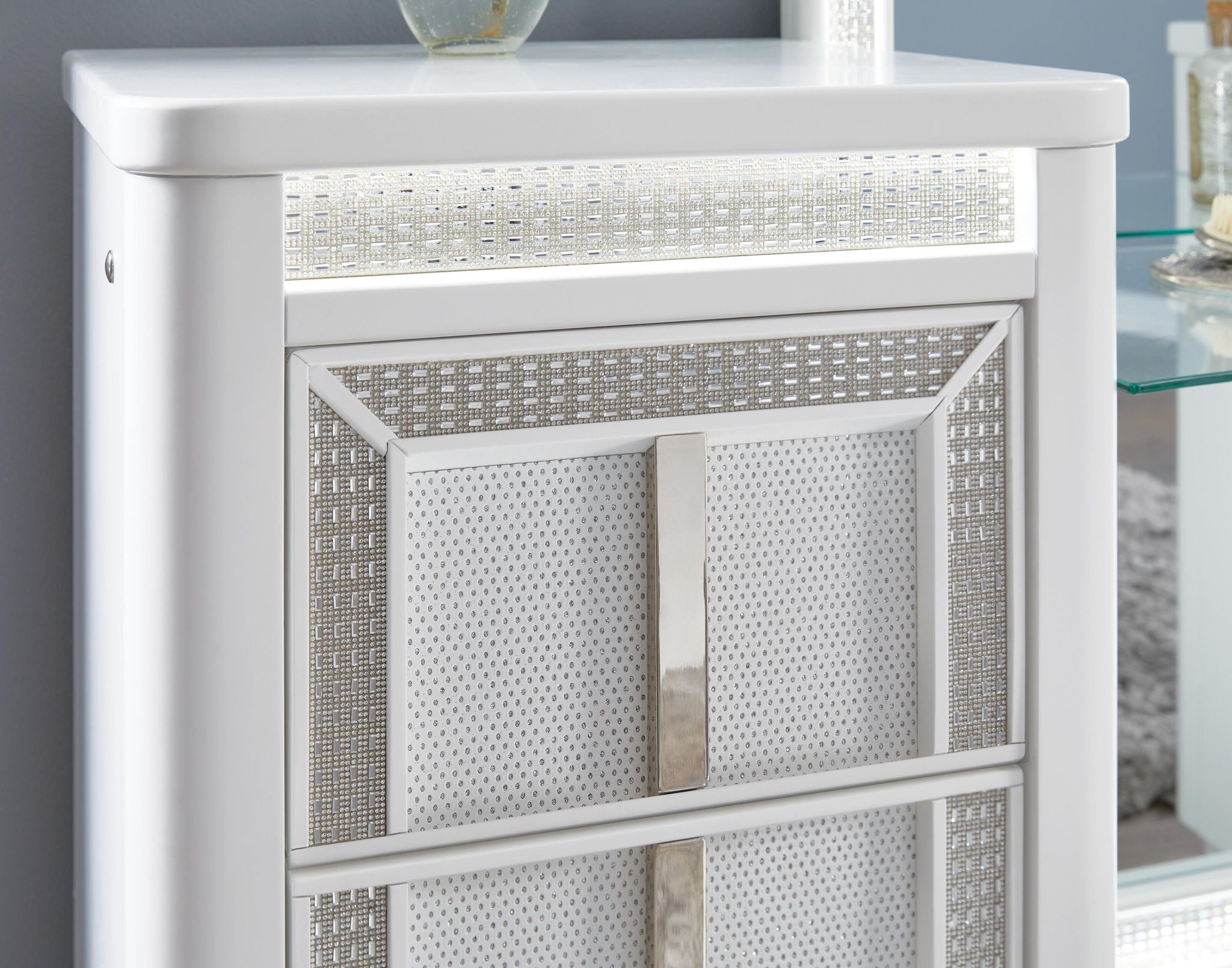 Chalanna - Vanity With Mirror - White, alternate view 7 with solid wood