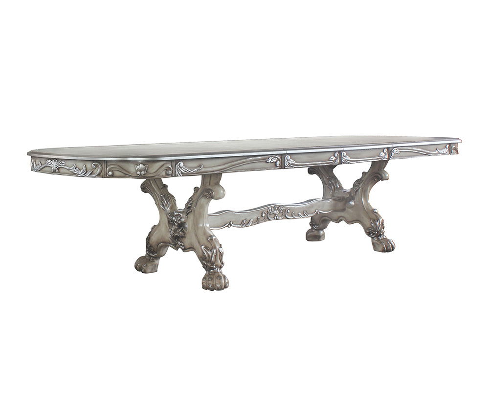 Dresden - Dining Table - Vintage Bone White, product view with wood construction
