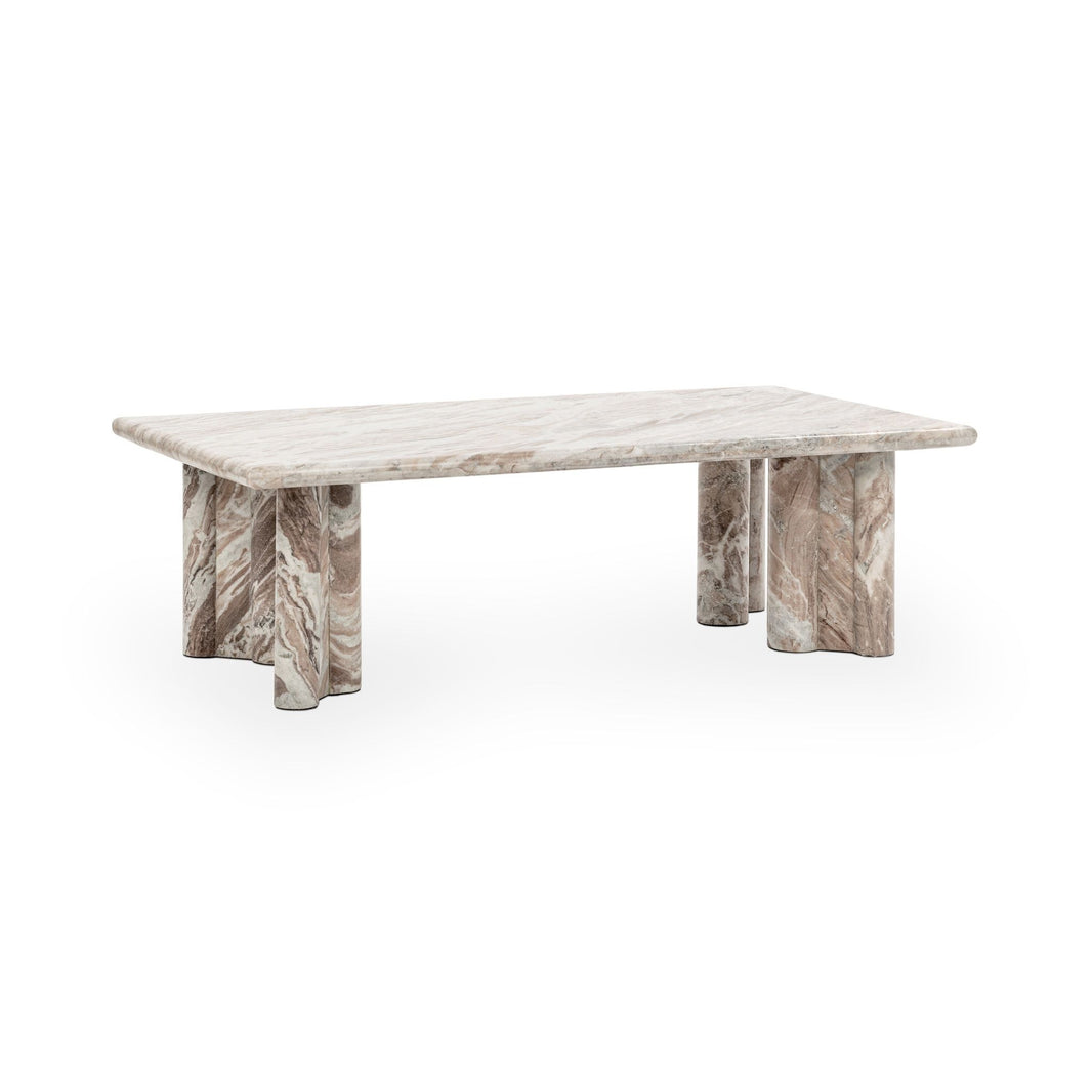 Bowman - Marble Rectangular Coffee Table - Rusty Gray, product view