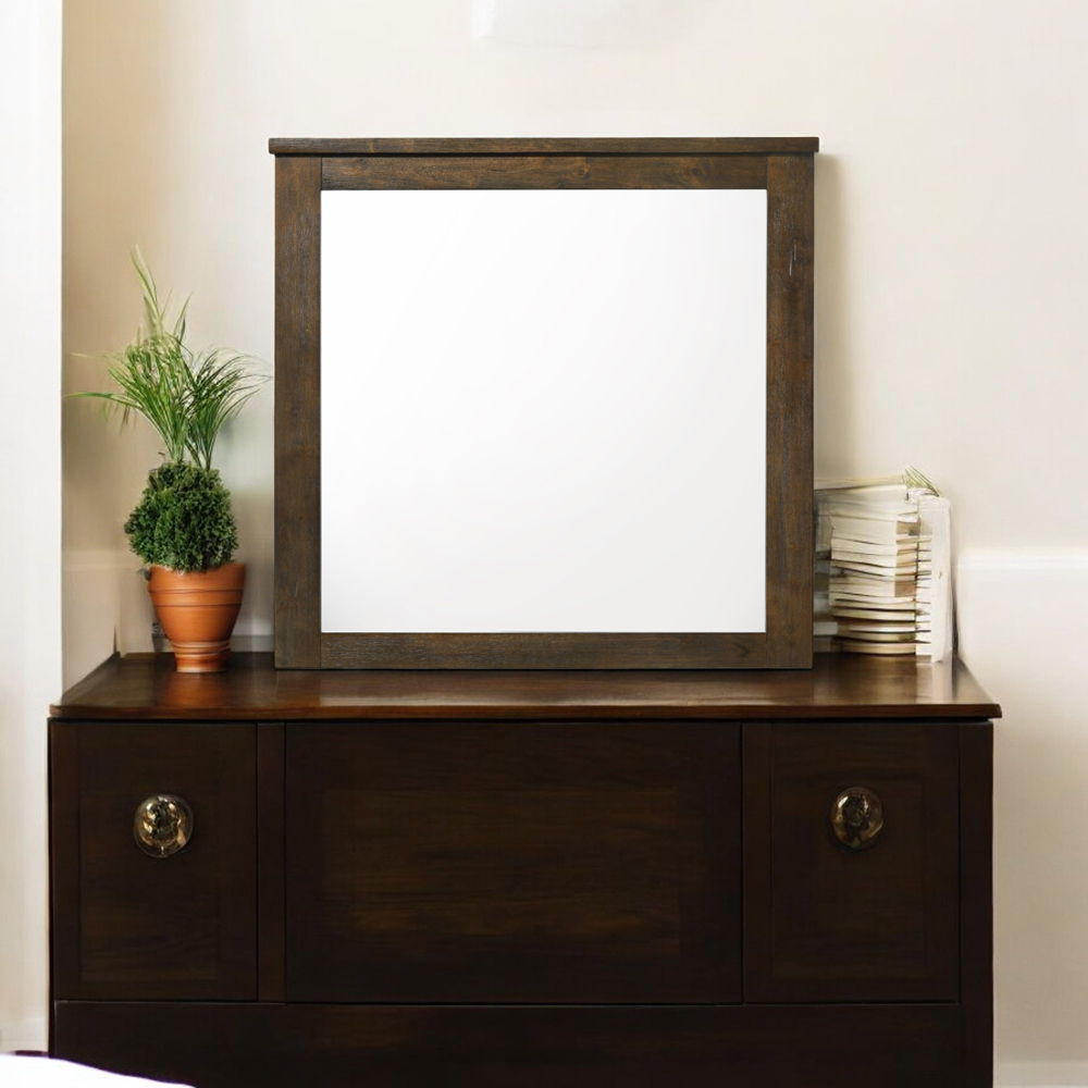 Merrilee - Mirror - Oak, alternate view 5 with wood construction