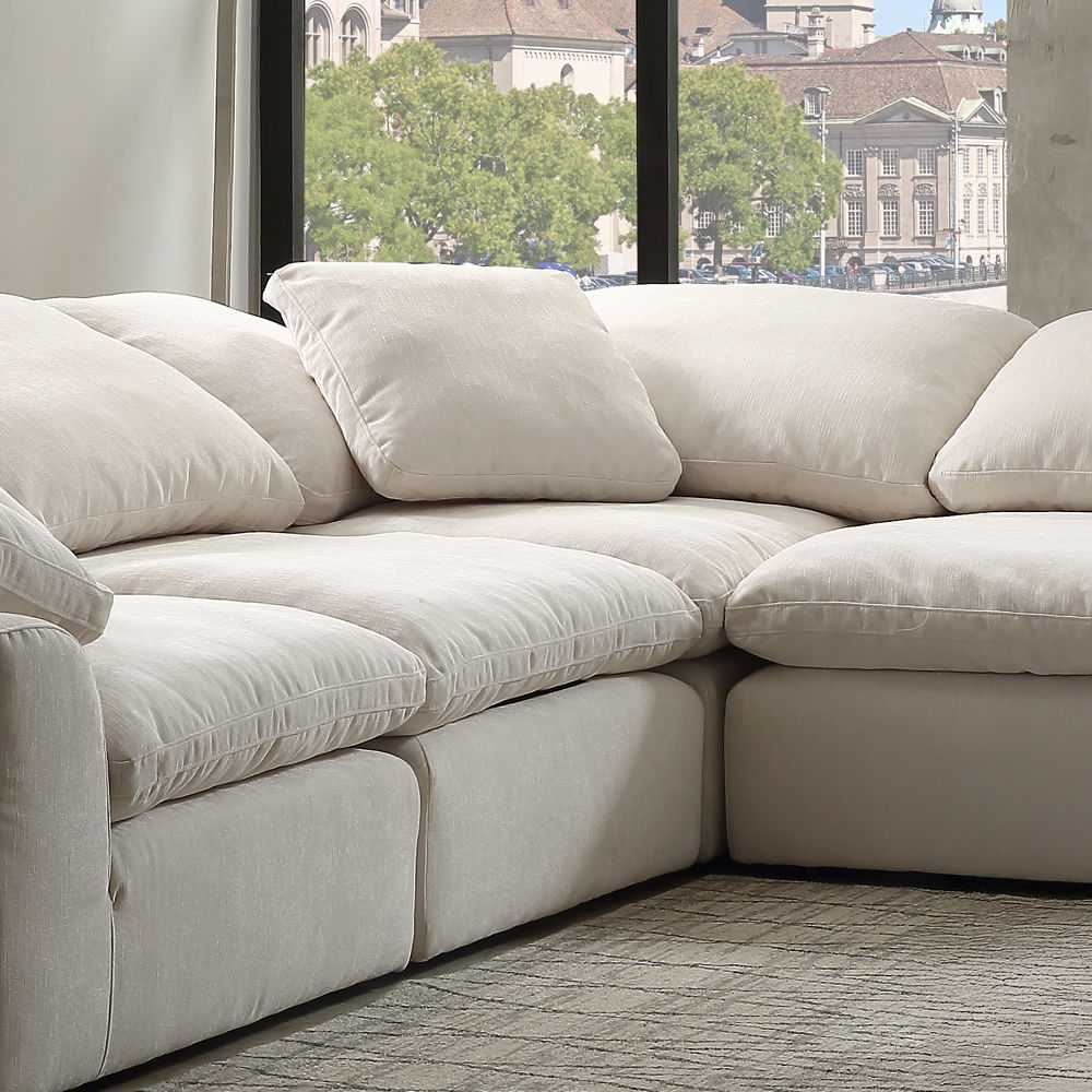 Naveen - Modular Wedge With Pillow, alternate view 13 with linen fabric
