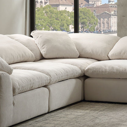 Naveen - Modular Wedge With Pillow, alternate view 13 with linen fabric