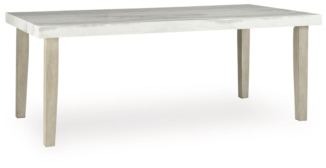 Larawyn - Dining Room Table, alternate view 2 with marble