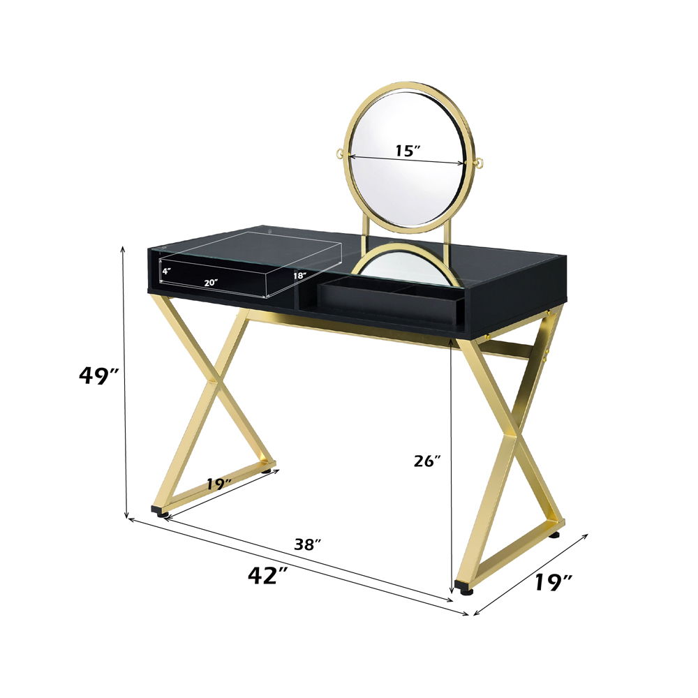 Coleen - Vanity Desk, alternate view 11 with metal