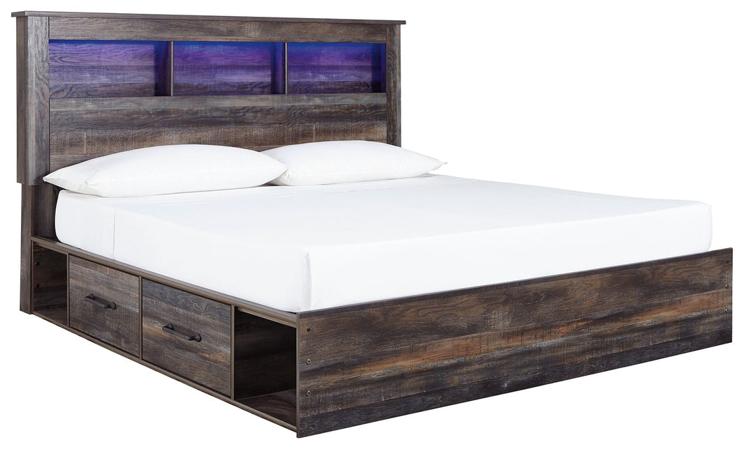 Drystan - Panel Bookcase Bed, alternate view 7 with wood construction