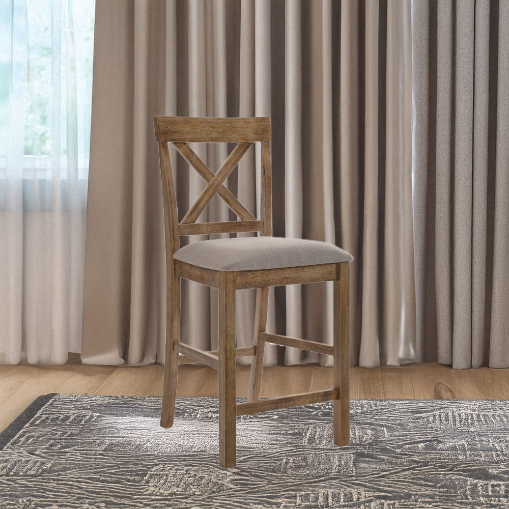 Martha II - Counter Height Chair, alternate view 12 with linen fabric