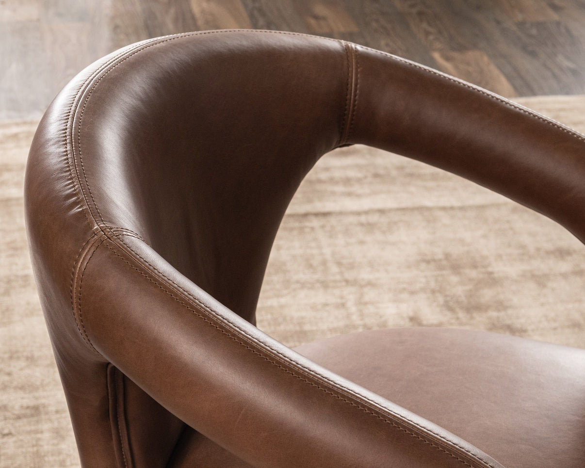 Archie - Dining Chair, alternate view 16 with leather upholstery
