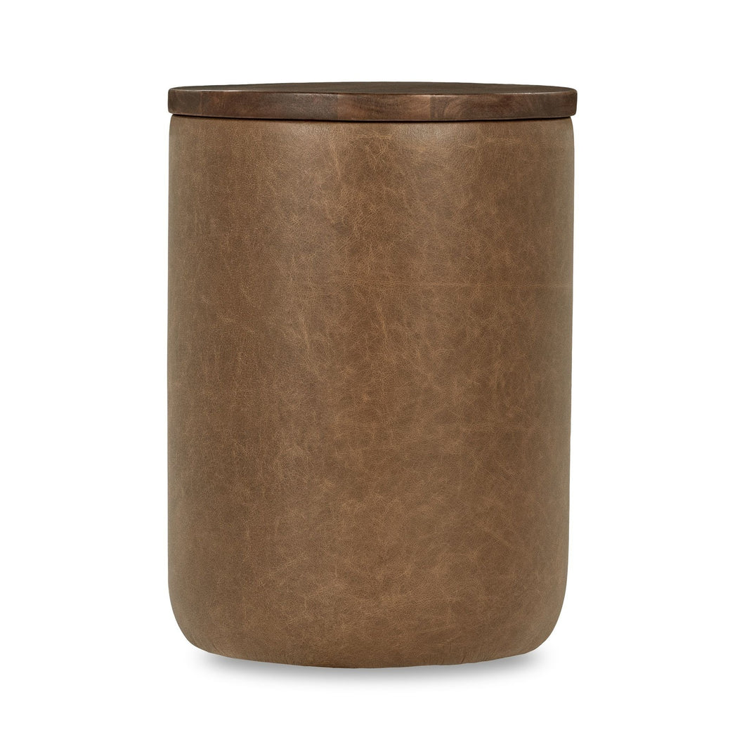 Andra - Accent Table, alternate view 3 with top-grain leather