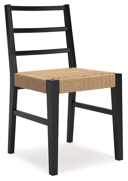 Isanti - Dining Room Side Chair (Set of 2) - Light Brown / Black