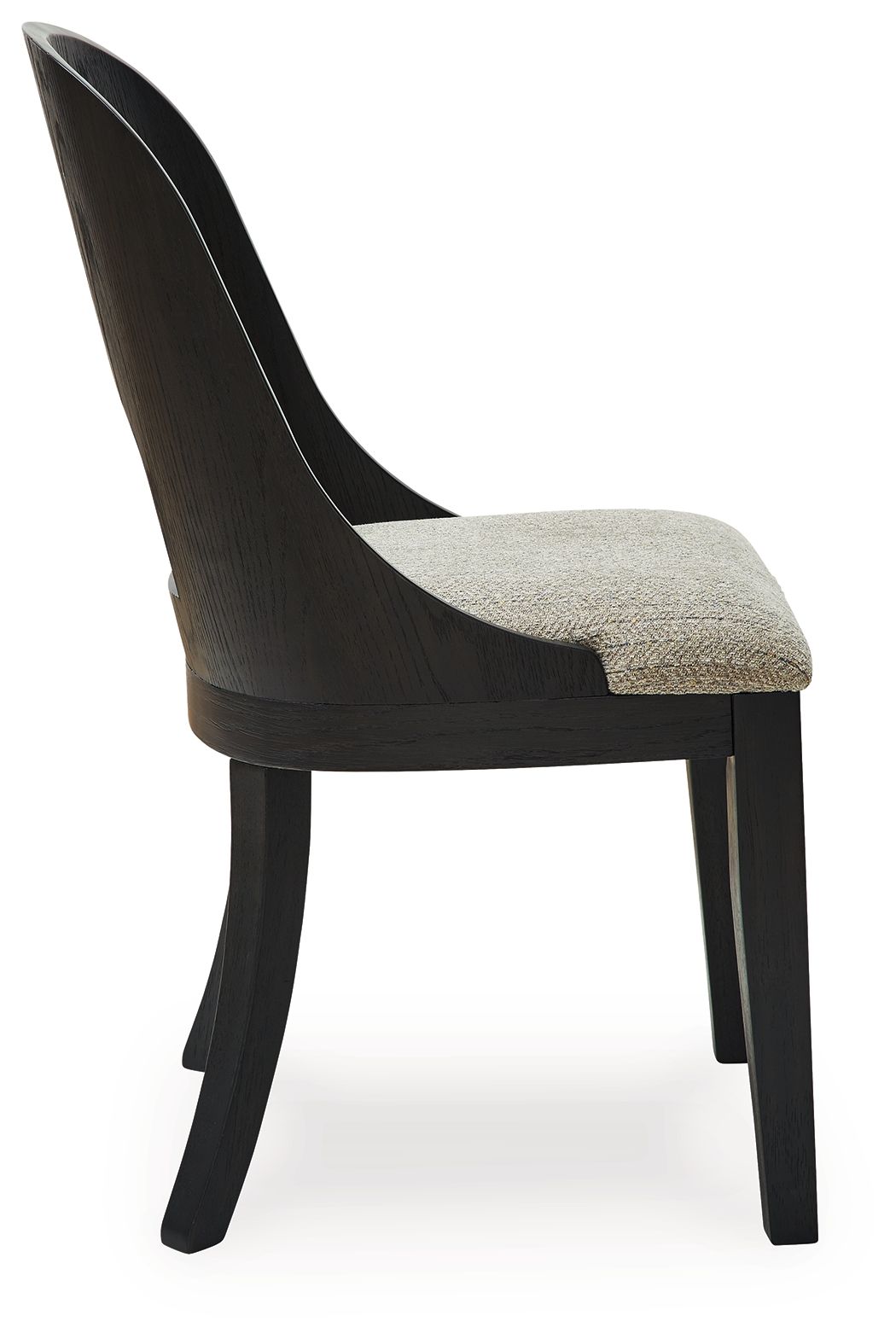 Rowanbeck - Dining Upholstered Side Chair (Set of 2) - Gray / Black, alternate view 7 with polyester fabric