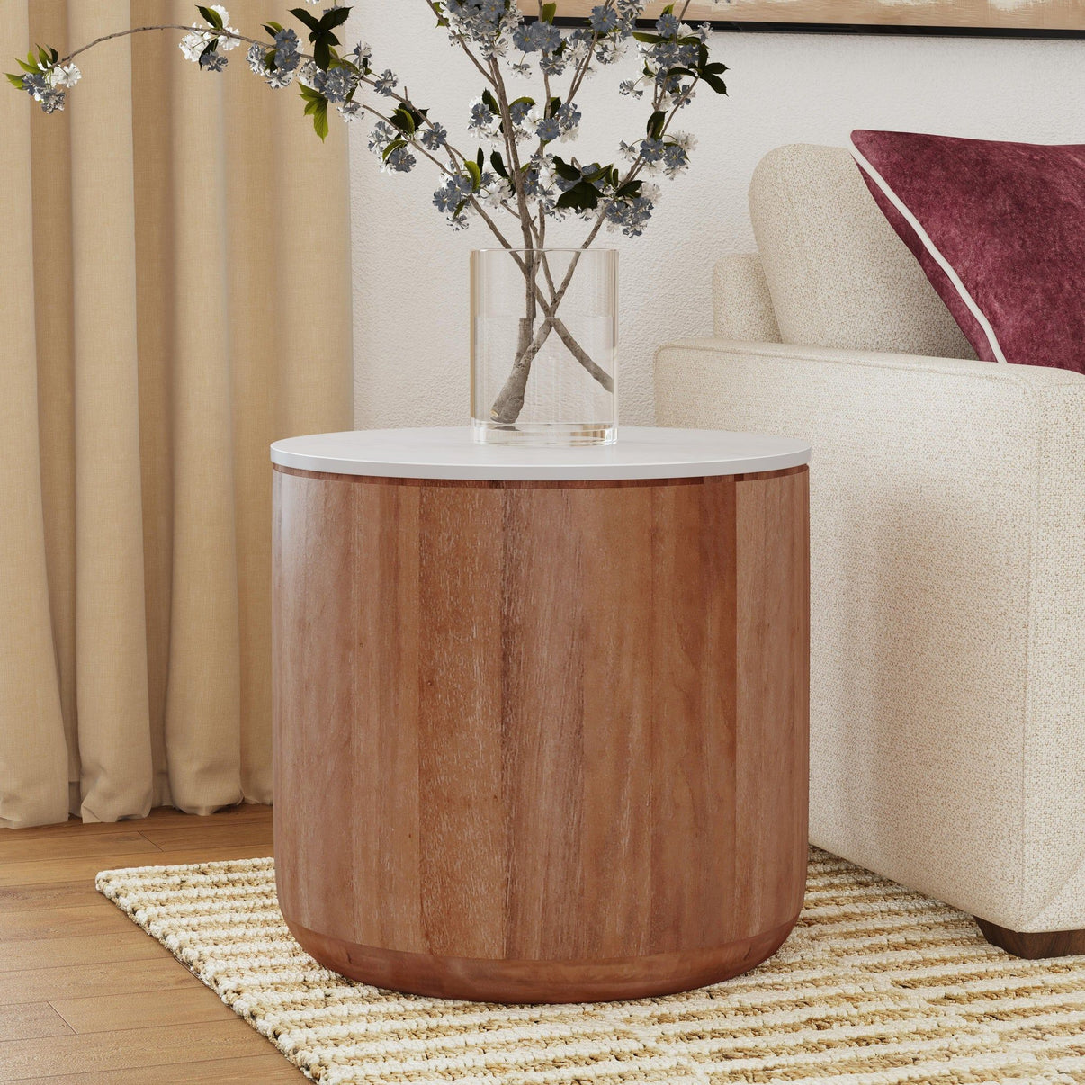 Josie - Round Table, alternate view 10 with wood construction