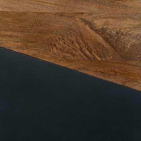Trailbend - Accent Table - Brown / Gunmetal, alternate view 7 with solid wood