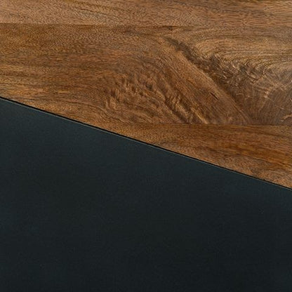 Trailbend - Accent Table - Brown / Gunmetal, alternate view 7 with solid wood