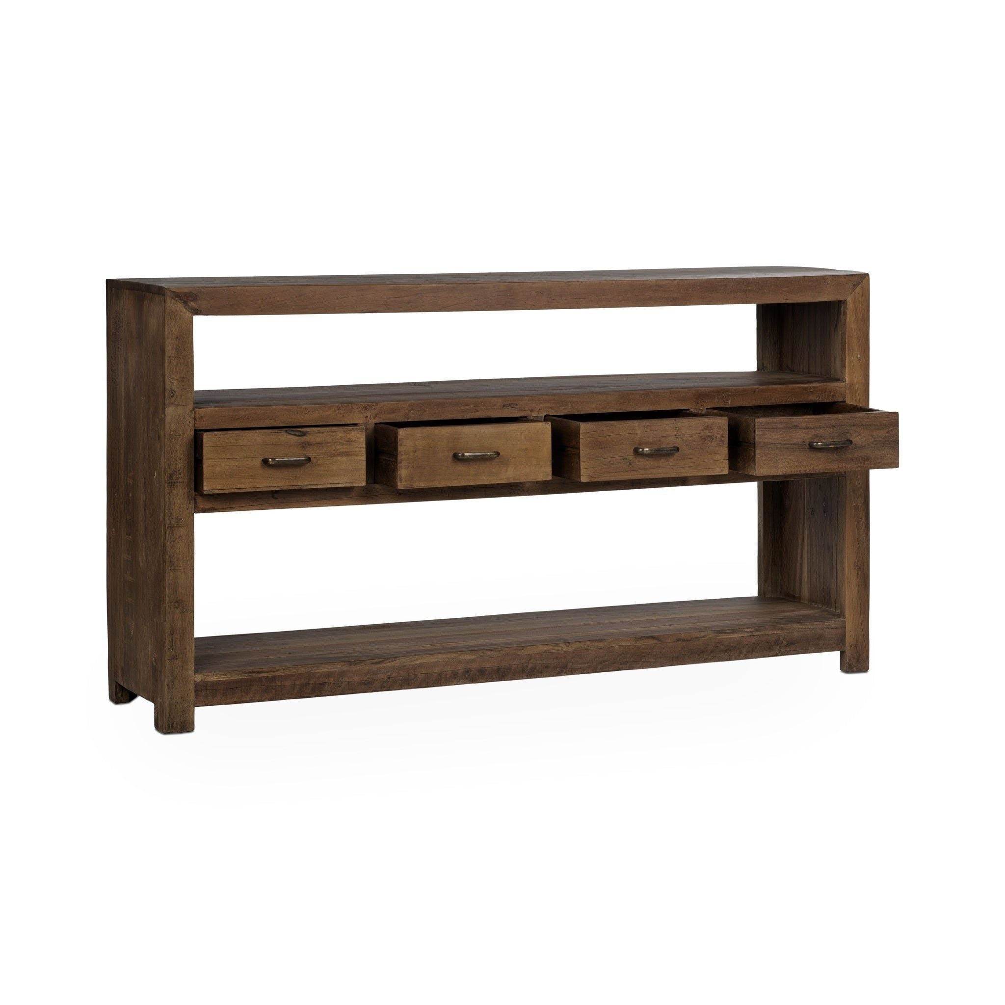 Mattai - 4 Drawer Console Table - Natural, alternate view 5 with wood construction