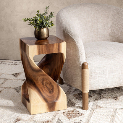 Alia - Accent Table - Natural, alternate view 4 with wood construction