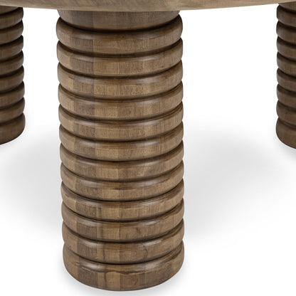 Ilaria - Reclaimed Wood Round Coffee Table - Sand Washed, alternate view 6