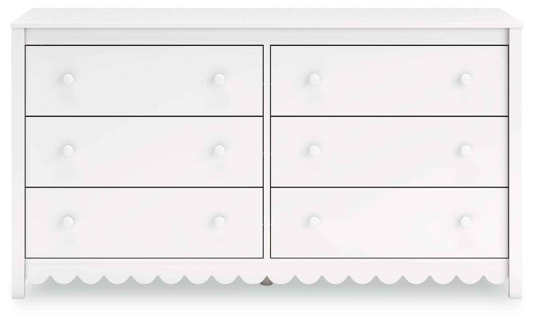 Hallityn - Six Drawer Dresser - White, alternate view 6 with engineered wood
