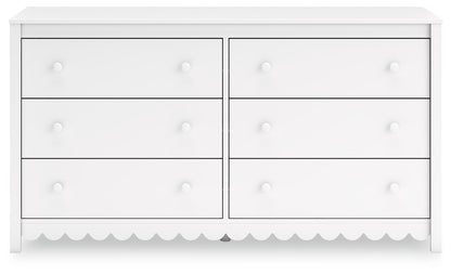 Hallityn - Six Drawer Dresser - White, alternate view 6 with engineered wood