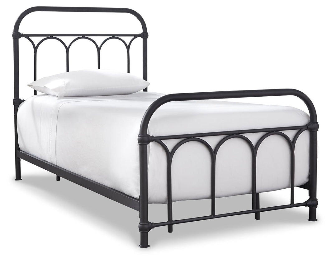 Nashburg - Arch Bed, product view with metal