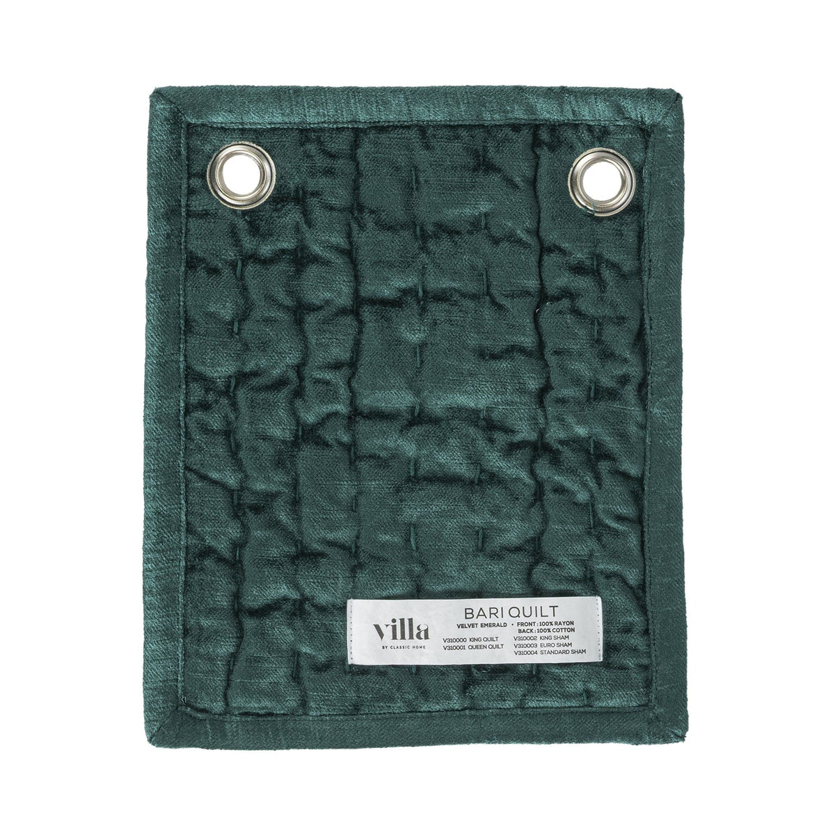 Bari - Velvet Quilt - Emerald - Villa - 8