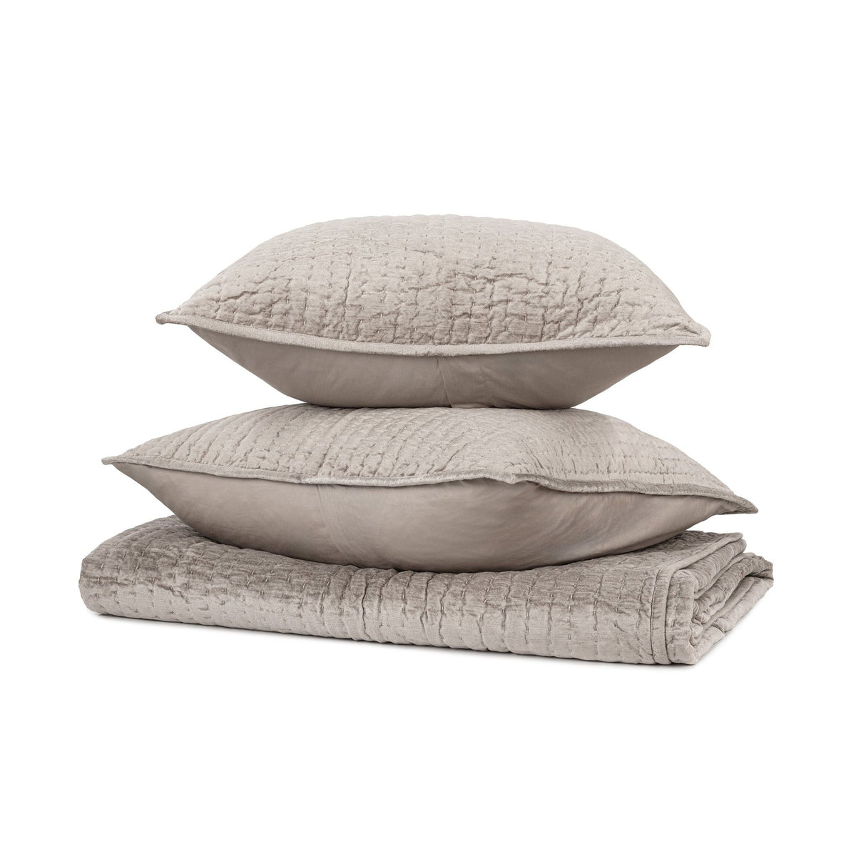 Bari - Velvet Quilt - Pebble - Villa - 9