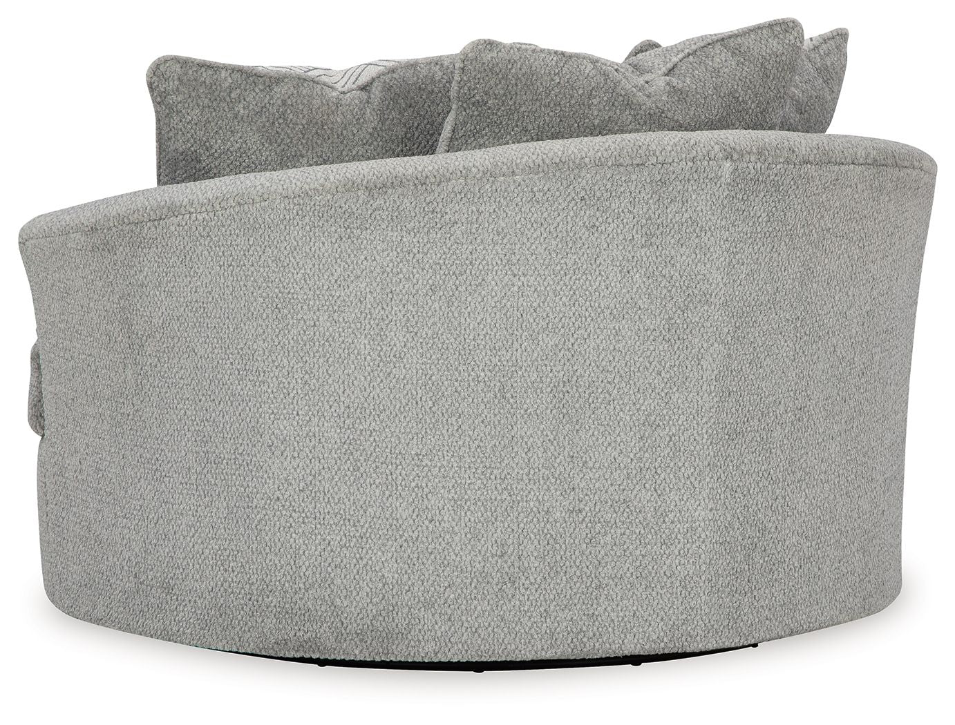 Casselbury - Oversized Swivel Accent Chair - Cement, alternate view 6 with polyester fabric