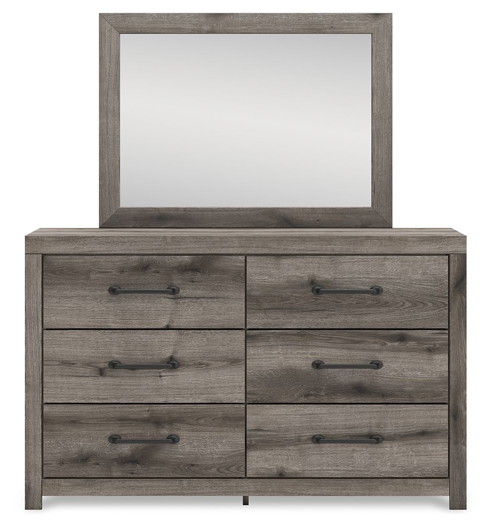 Graystorm - Six Drawer Dresser, alternate view 14 with linen fabric