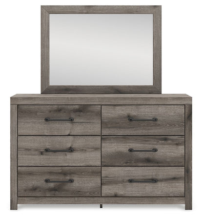 Graystorm - Six Drawer Dresser, alternate view 14 with linen fabric