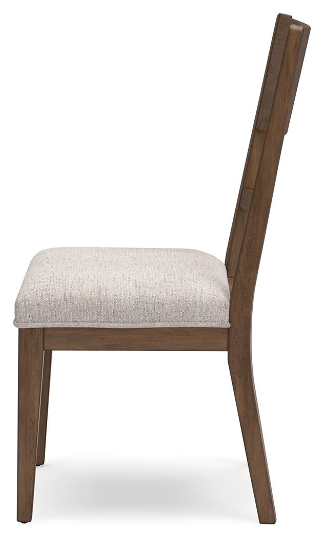 Cabalynn - Dining Uph Side Chair (Set of 2) - Oatmeal / Light Brown, alternate view 6 with polyester fabric