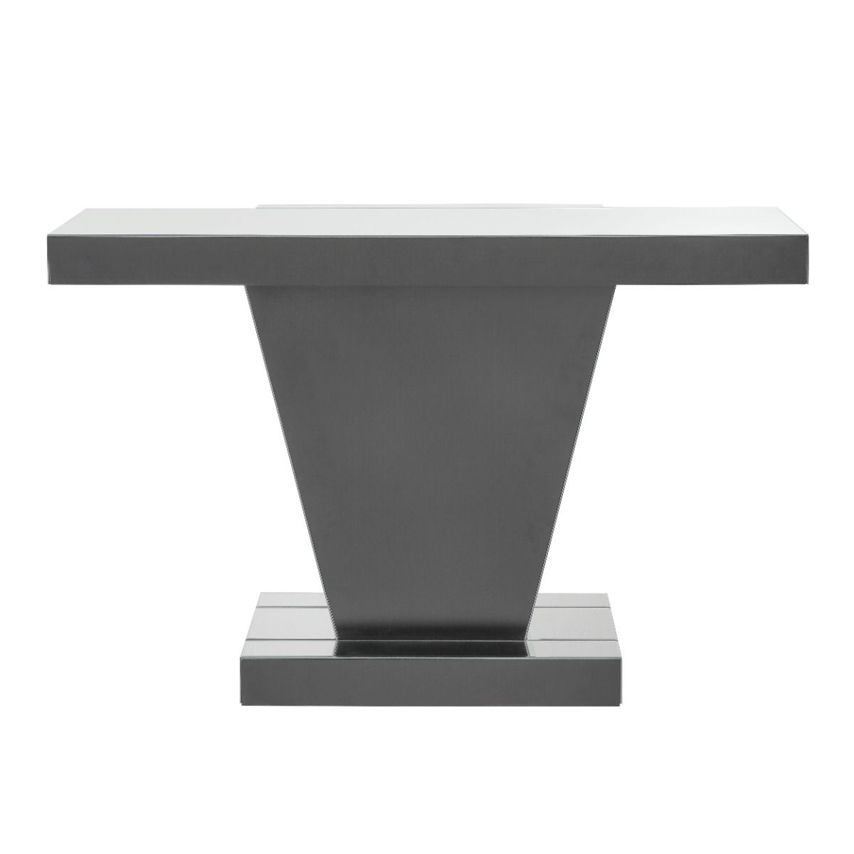Nysa - 32"H Console Table - Mirrored & Faux Crystals, alternate view 6 with wood construction