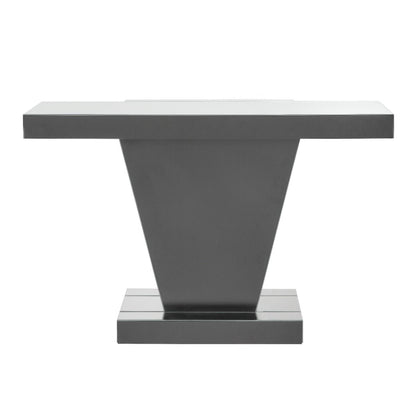Nysa - 32"H Console Table - Mirrored & Faux Crystals, alternate view 6 with wood construction