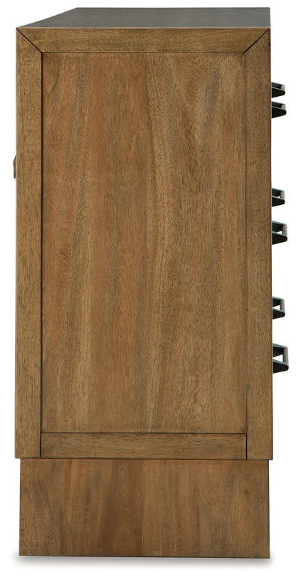 Sherbana - Dresser - Light Brown, alternate view 6 with wood construction
